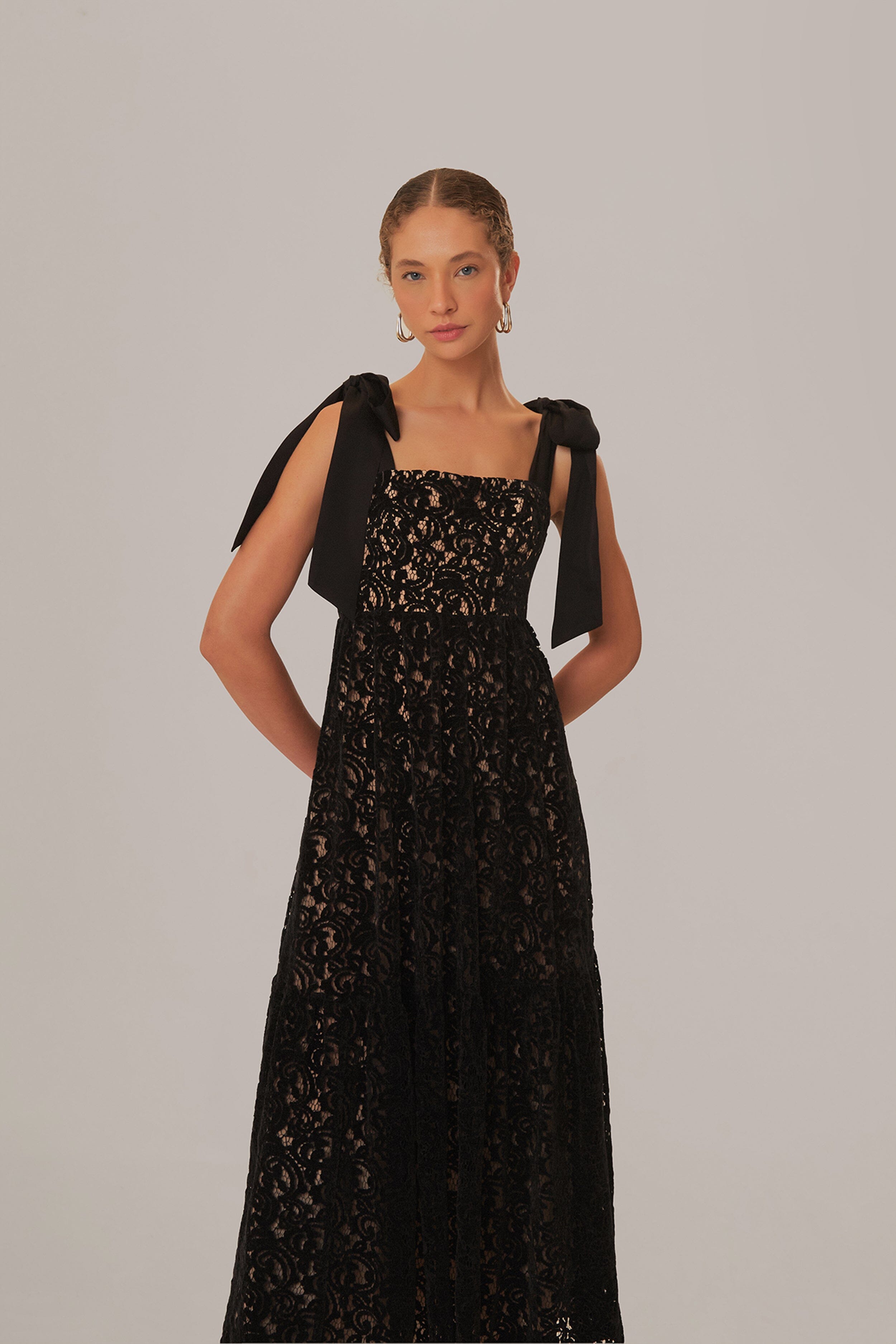 black velvet maxi dress